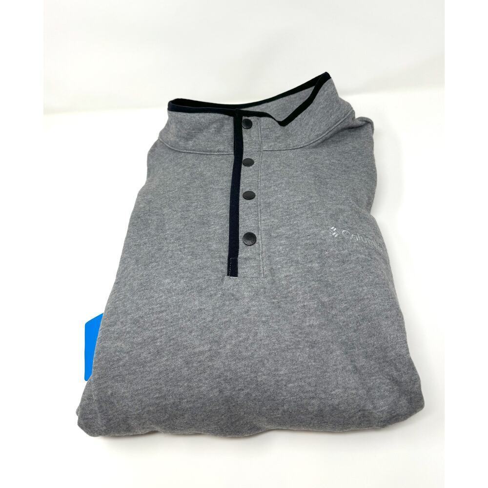 Columbia Men's Hart Mountain Half Snap, Charcoal Heather, Size XL - Picture 5 of 8